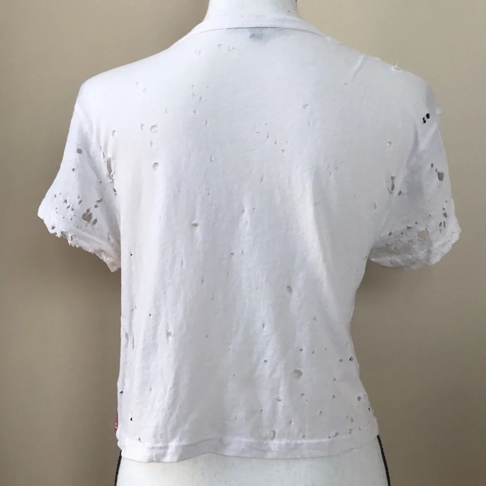 Truly Madly Deeply American Flag Distressed Crop - Picture 6 of 8